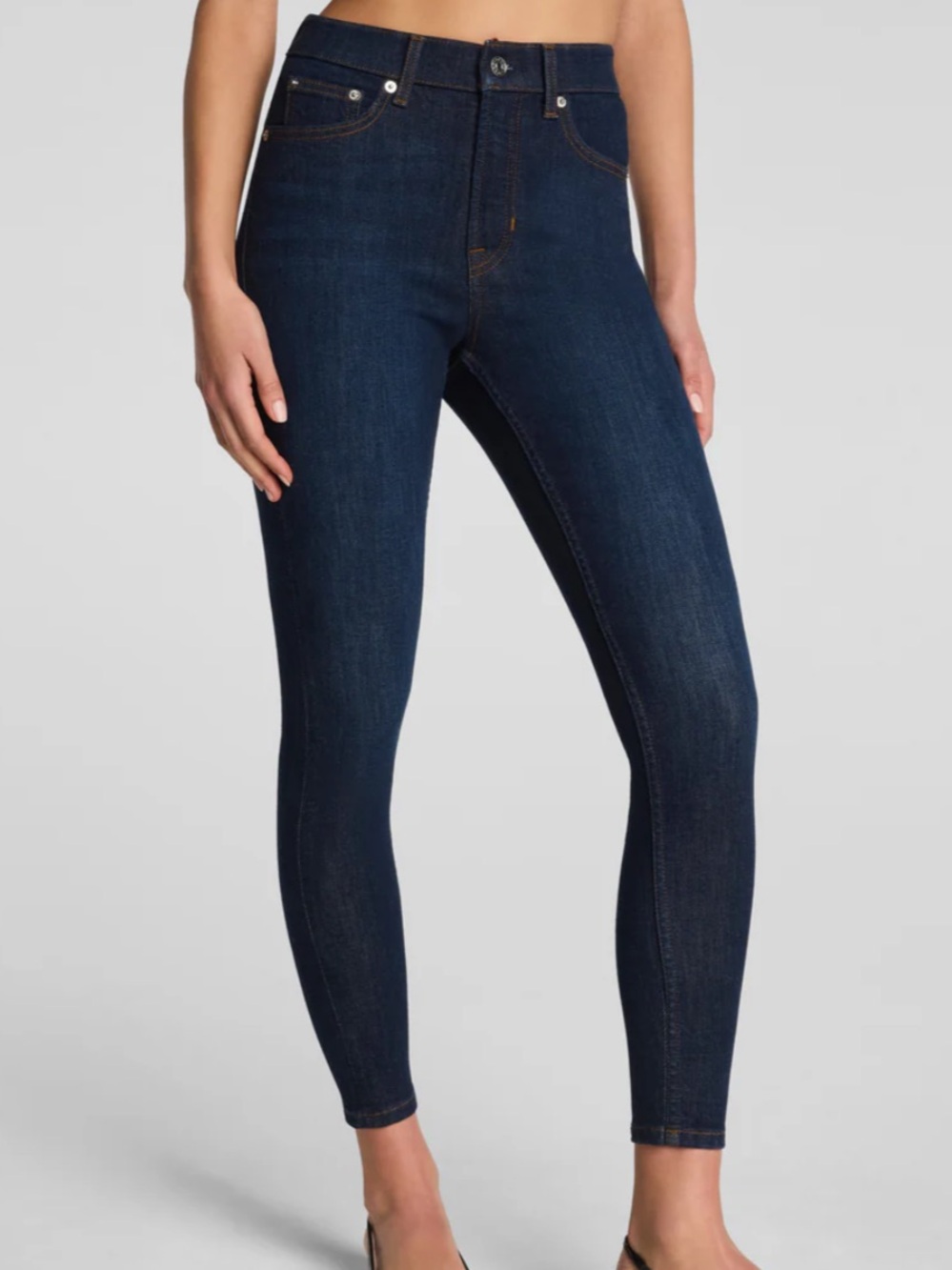 SPANX  Sculpt Redefine High Rise Ankle Skinny Jeans‎ Indigo Blue Size 10